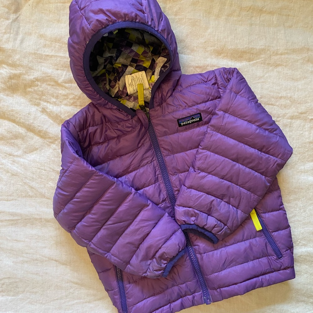 Patagonia reversible down sweater hoodie 4T